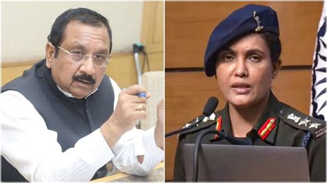 Colonel Sophia Qureshi controversy Row erupts over MP minister Vijay ...