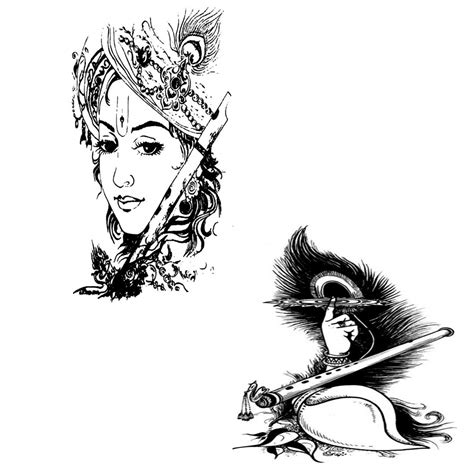 Voorkoms® Krishna with Shank in Flute Combo Tattoo Waterproof Men and ...