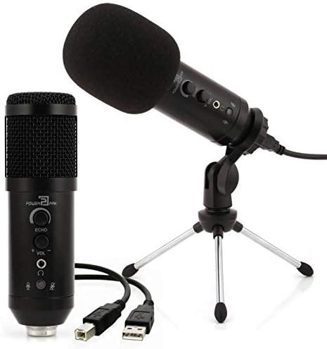 Powerpak MK-F500 USB Metal Condenser Microphone with Desk Stand ...