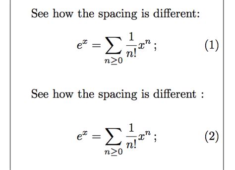 Suboptimal LaTeX #2: spacing - The poor man's math blog