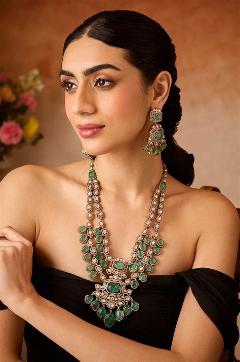 Hiba Mint Polki Necklace Set – Paisley Pop Shop