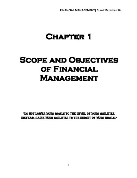 55212878 - FM SM Question bank - Chapter 1 Scope and Objectives of ...