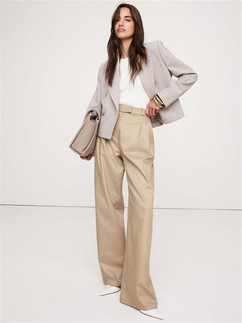 Carmel Pleated Wide-Leg Pant | Banana Republic