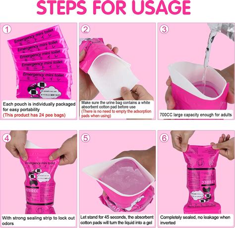 Buy Disposable Urine Bags, 12/24 Pack Camping Pee Bags, Disposable ...