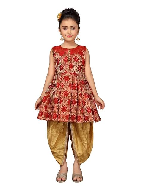 Buy Adiva® Girl's Brocade Patiala Set at Amazon.in