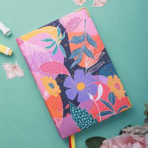 Doodle Premium Hard Bound Flower Fiesta A5 Notebook With Metal Corners ...