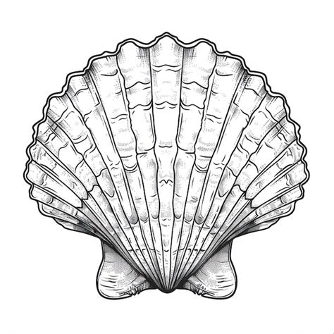 Scallop Shell Drawing 的图像结果