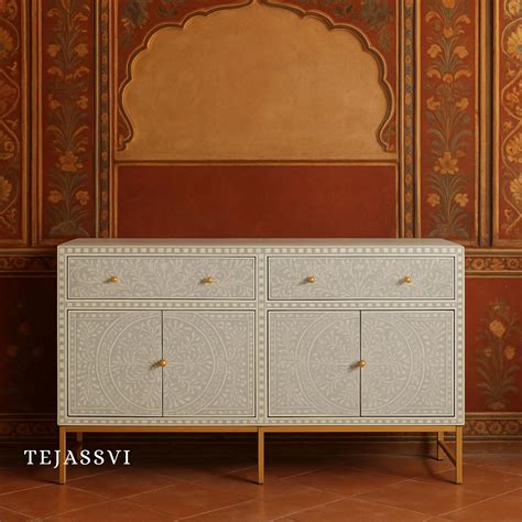 Bone Inlay Sideboard/Bone Inlay Buffet Table, Cabinet Table,Storage Un ...