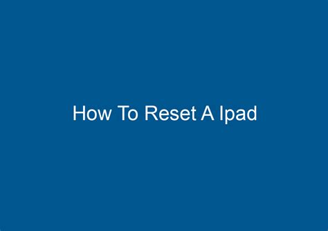 Image result for How to Reset IPad