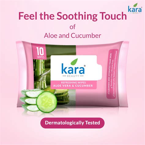 Kara Aloe Vera & Cucumber Facial Wet Wipes 10 Pulls – Kara Refreshing