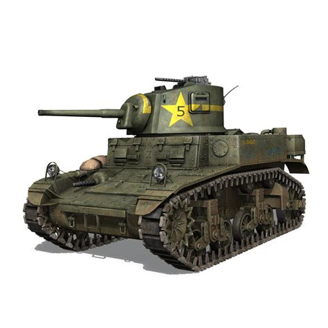 3D M3 Light Tank Stuart Model - TurboSquid 1203005