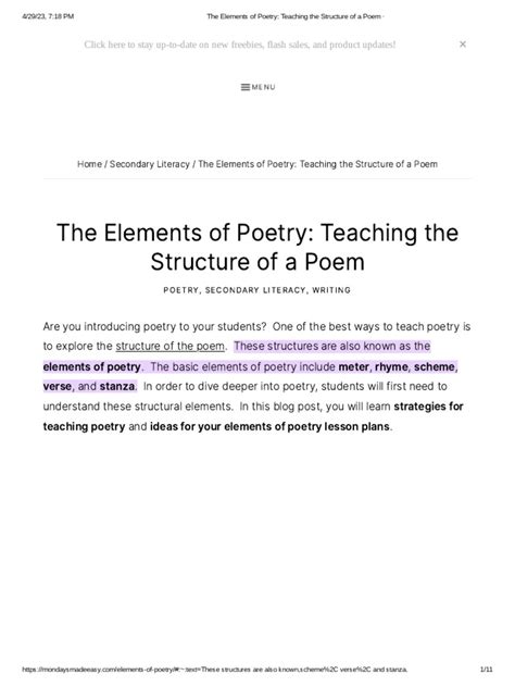 Image result for Poetry Structure