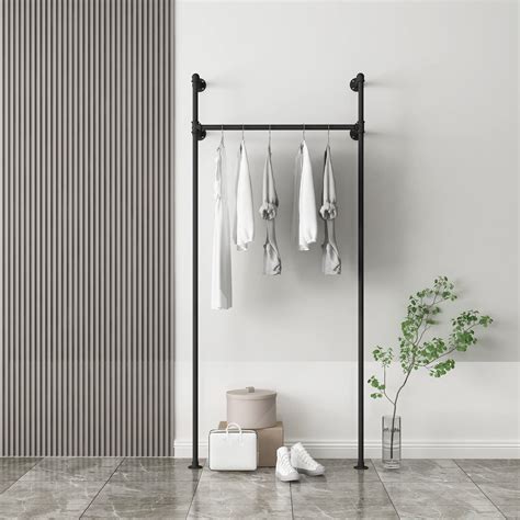 Buy LANJIN Industrial Pipe Clothing Rack On Wall,Moden Wall ed Closet ...