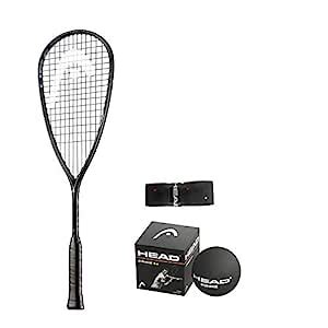 Buy HEAD Squash Racket 360 Speed 120 SB with prime double dot squash ...