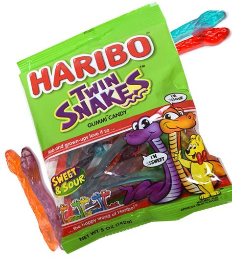 Haribo Twin Snakes Gummi Candy - 5-oz. Bag | Gummy candy, Yummy snacks ...