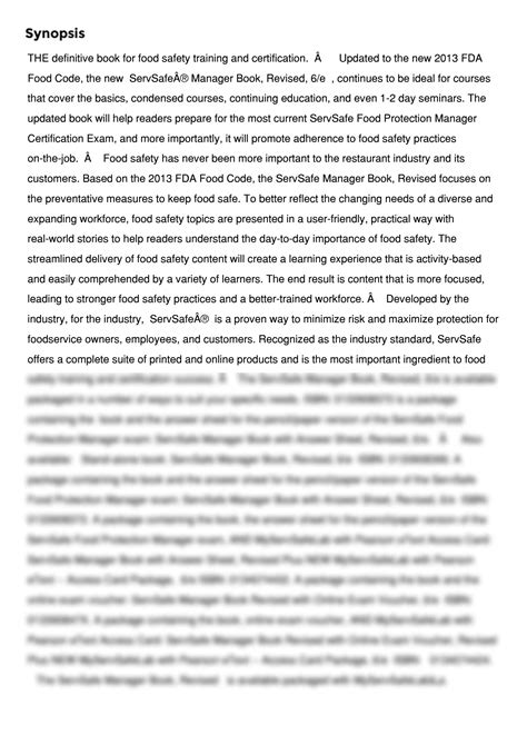 Image result for ServSafe Label Homework Answer Key