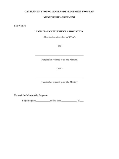 Fillable Online Cattlemen's Young Leaders Mentorship Program names its ...