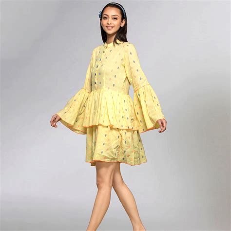 Lemon Yellow Frill Dress – First Resort by Ramola Bachchan