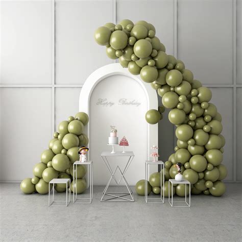 Buy Dark Green Balloons 80 Pcs 12 Inch+5 Inch Happy Birthday Balloons ...