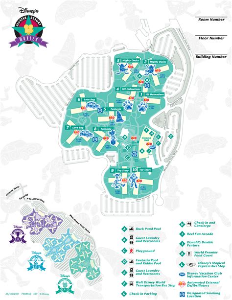 Disney's All Star Movies Resort Map - wdwinfo.com