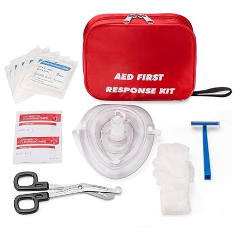 AED First Kit with CPR, Gloves, Razor, Scissors, Gauze Pads, and ...