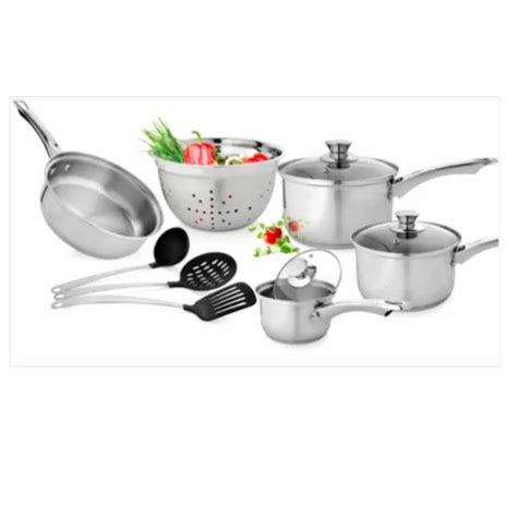 Stainless Steel Cookware Set - 11 Pcs Cookware Set - Stainless Steel ...