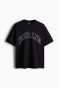 Loose Fit Printed T-shirt - Black/Soho LDN - Men | H&M IN