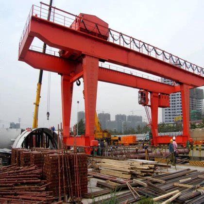 Portable single girder beam outdoors shipyard dock 30 ton gantry crane ...
