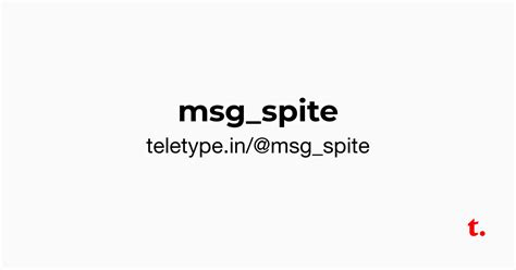 @msg_spite — Teletype