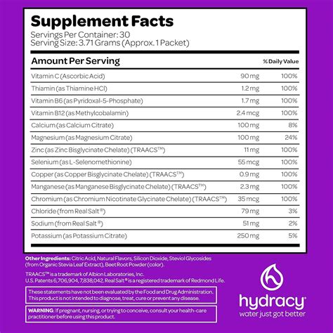 Buy Hydracy Electrolytes Powder Packets Keto - 30 Hydra Sticks ...