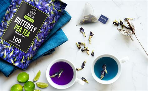 BLUE TEA - Butterfly Pea Flower Herbal Tea - 100 Plant-Based ...