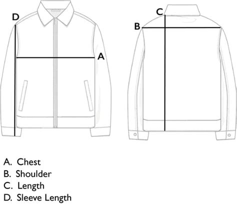 Denim Jacket Size Chart
