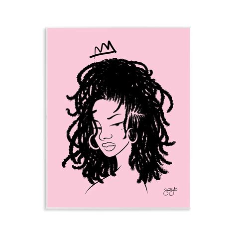 Stupell Industries Pink Liz Portrait Wall Plaque, design by Sierra ...