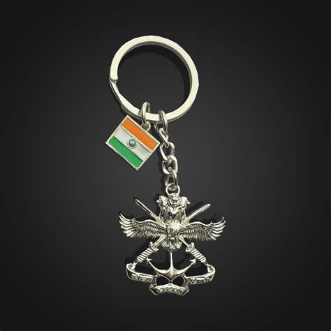 Buy Nda Logo Metal Keychain Online In India Great Deal Price – MILITARY ...
