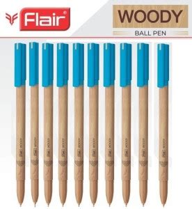 FLAIR Woody 0.7mm Ball Pen Box Pack | Attractive Woody Design | Smooth ...