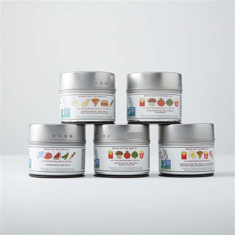 Gourmet Sea Salts Gift Collection // Set of 5 - Gustus Vitae - Touch of ...