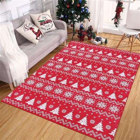 Amazon.com: RUGSREAL Large Christmas Area Rug Indoor Bedroom Rug Xmas ...
