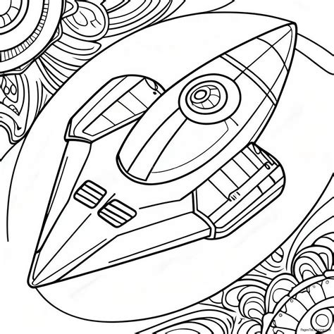 Spaceship Coloring Page (20823-16912)