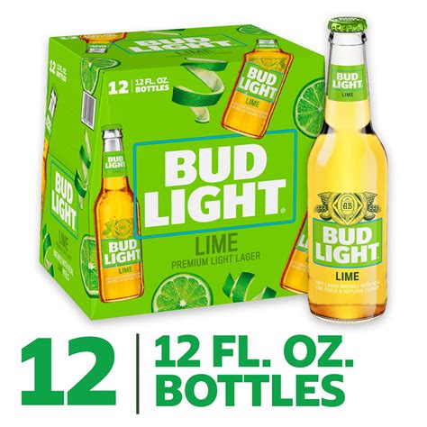 Bud Light Lime Beer, 12 Pack Beer, 12 fl oz Bottles, 4.2% ABV, Domestic ...