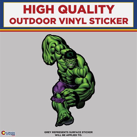 The Incredible Hulk, High Quality Vinyl Stickers Perfect for your car, window, cup, laptop ...