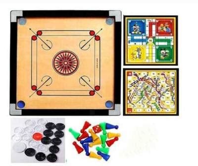 GOLS Carrom Board small size 20X20 with Ludo and snake and ladder Board ...