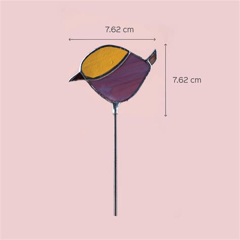 Buy Purple & Yellow Stained Glass Suncatcher - Bird Online On Zwende