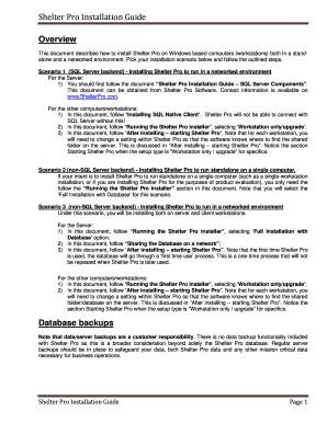 Shelter Pro Software - Fill Online, Printable, Fillable, Blank | pdfFiller