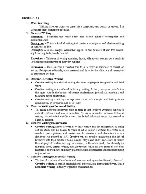 Image result for Complexities and Unique Features Creative Writing 2