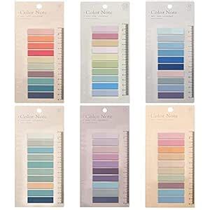 BLUERIDE Colorful Book Markers with Ruler for Index Callout, Tabs for ...