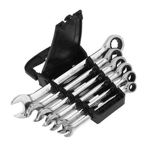 Starnearby 6pcs Combination Spanners Set Ratchet CRV Steel 72 Teeth ...