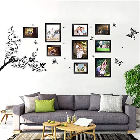 Buy Art Street - Set of 9 Individual Black Wall Photo Frames With Tree ...