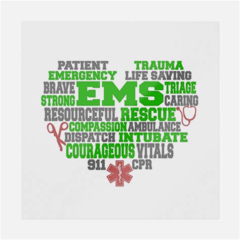 EMS Heart Subway Art | EMT Ready-to-Press DTF Transfers