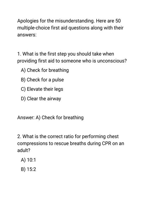 Image result for First Aid Exam Questions