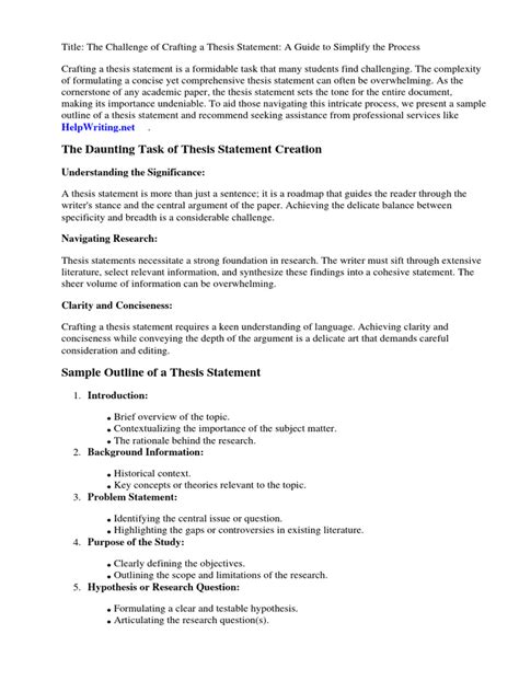 Image result for Concept Statement Outline Example